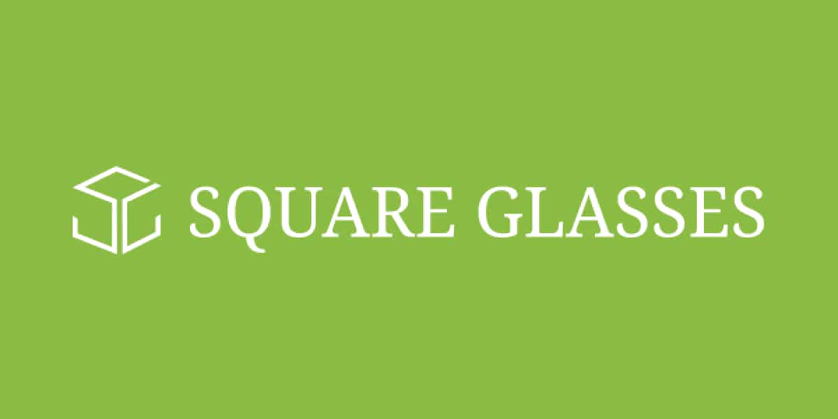 logo square glasses