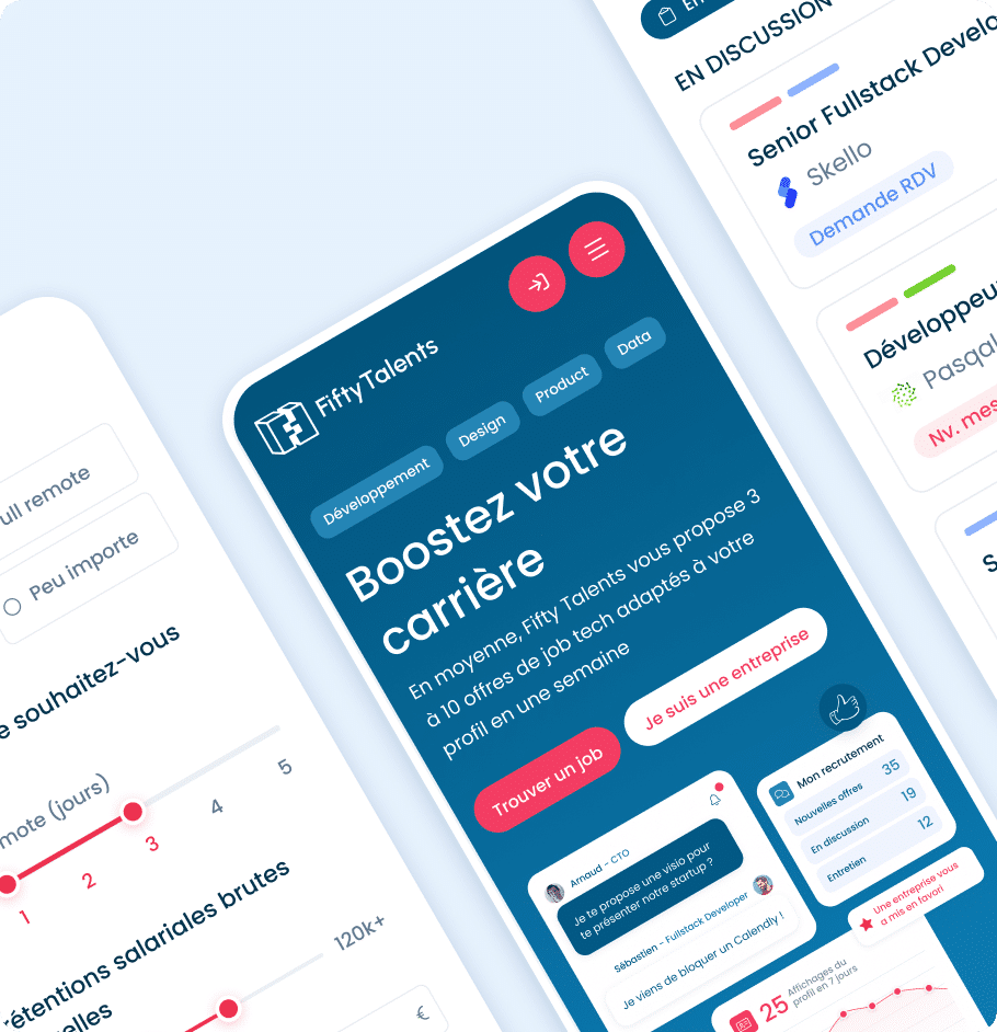 Fifty Talents — refonte UX/UI et design system de l'application web/mobile