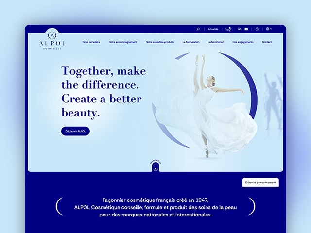 Réalisation Agence K'N — ALPOL Cosmetique