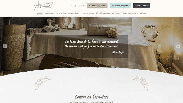 Réalisation Axecibles — Institut Aquavital