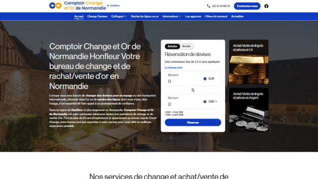 Réalisation Axecibles — Ouest Change Honfleur