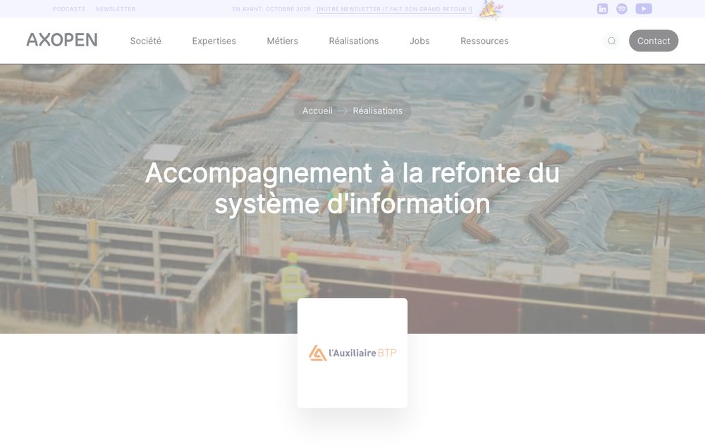 Accompagnement à la refonte du système d'information