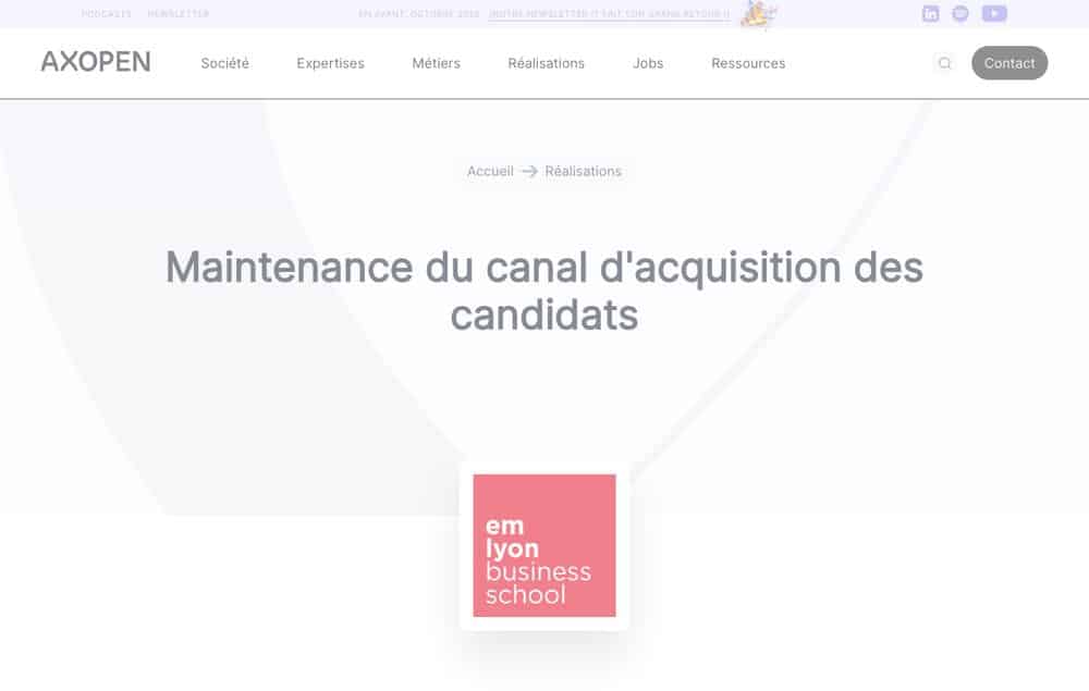 Maintenance du canal d'acquisition des candidats