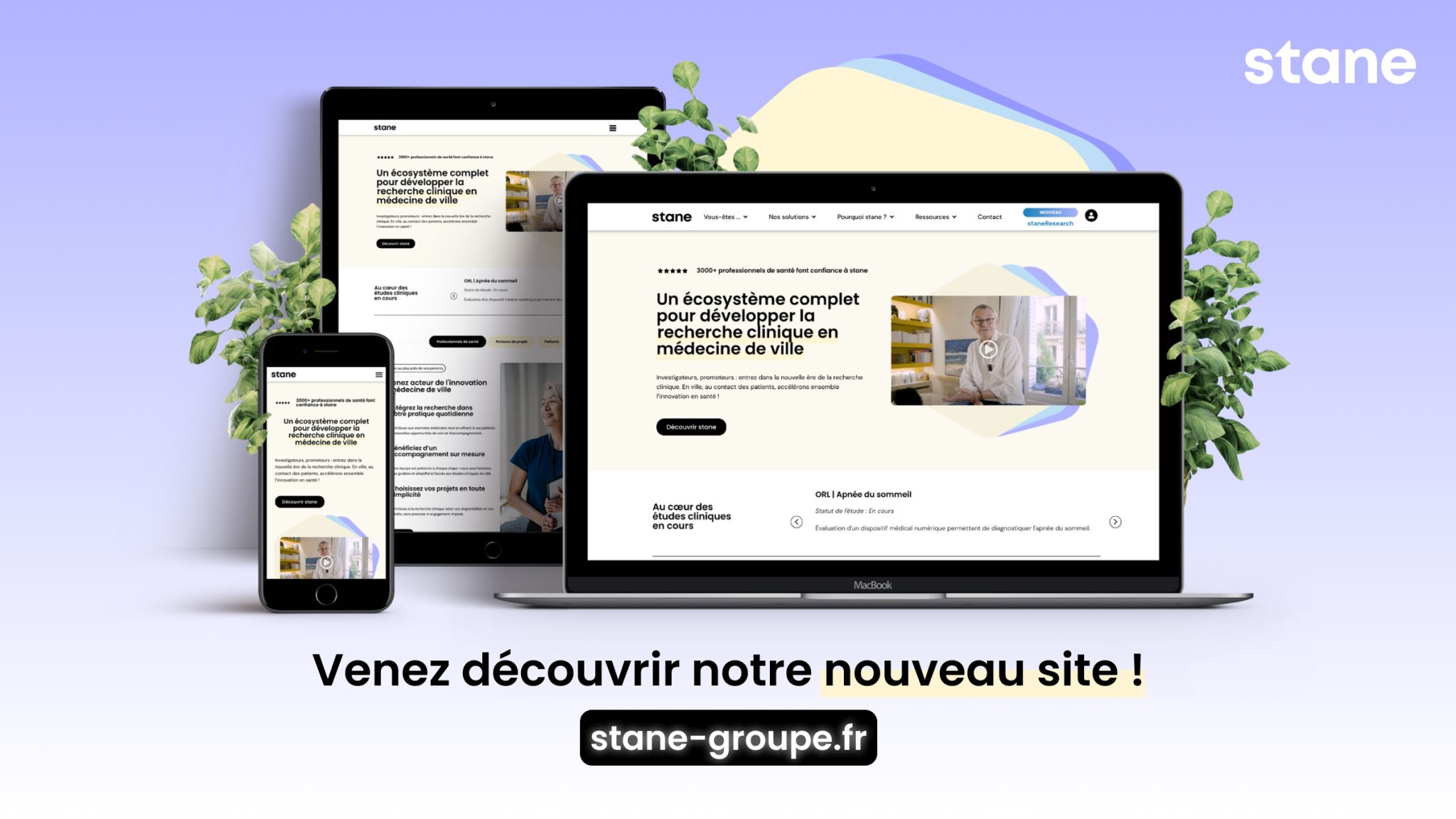 Réalisation Cyloé — Stane — Refonte du site de la plateforme de recherche clinique