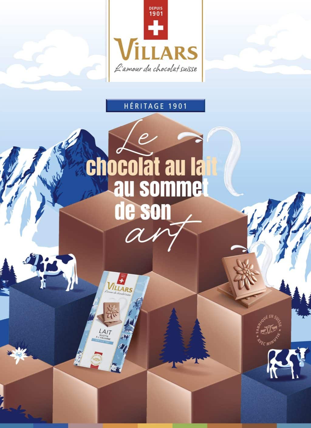 Réalisation Empreinte Conseil — Villars — Lancement d'une nouvelle gamme de chocolat suisse