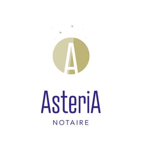 Astéria Notaire — logo, identité visuelle, carte de visite, édition