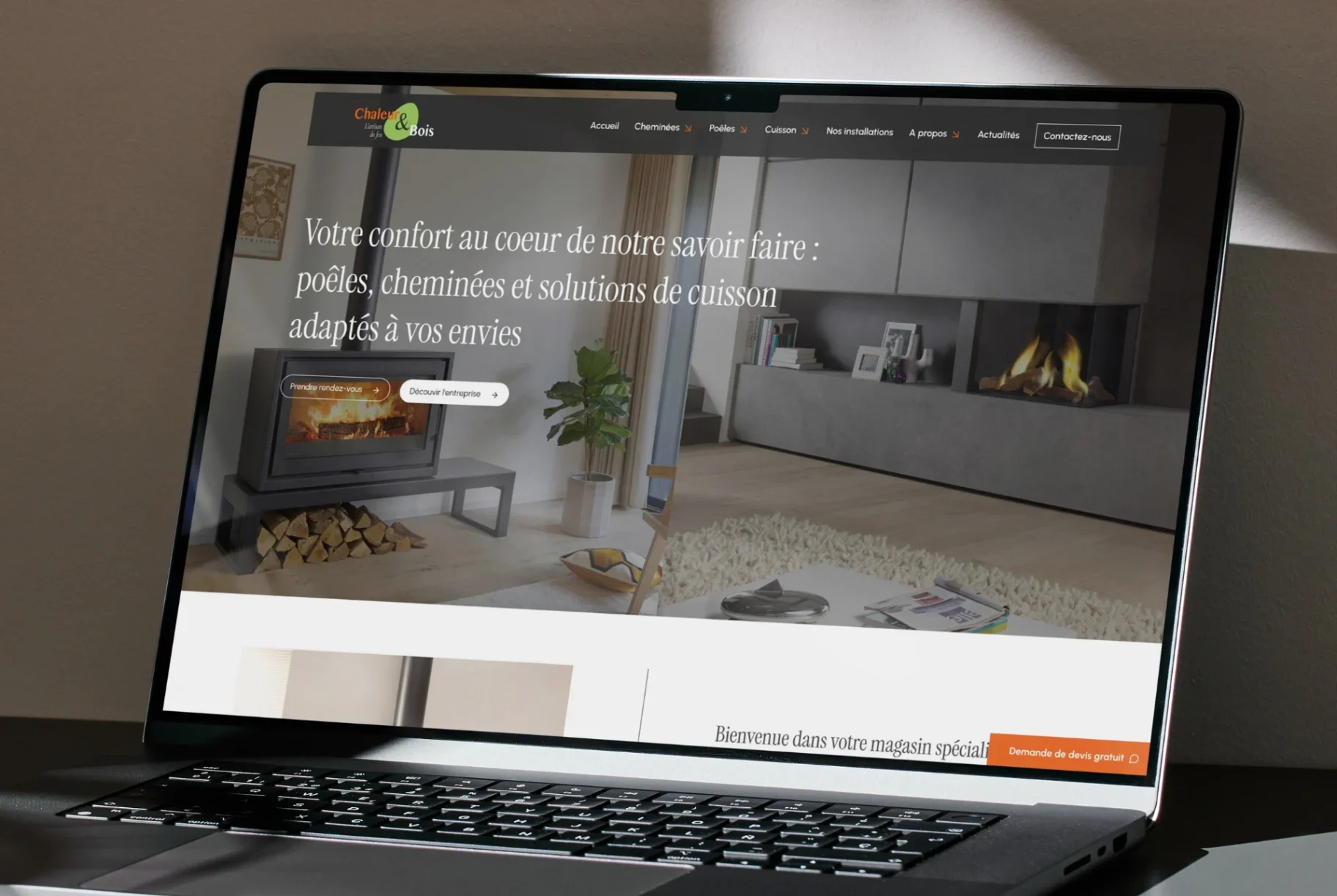 Réalisation IDCOM — Chaleur et Bois — site internet