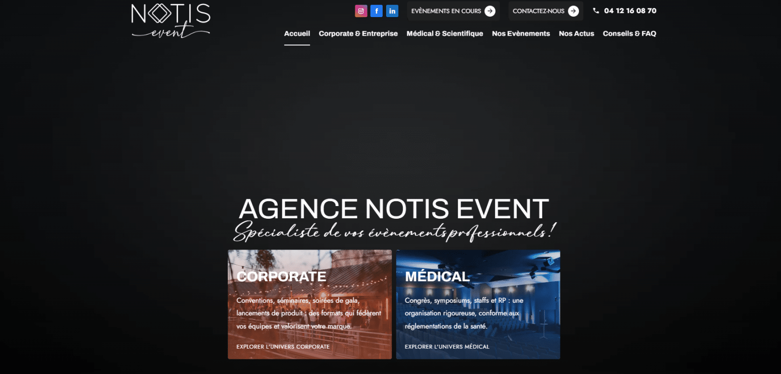 Réalisation Jalis — NOTIS Event (Aix-en-Provence)