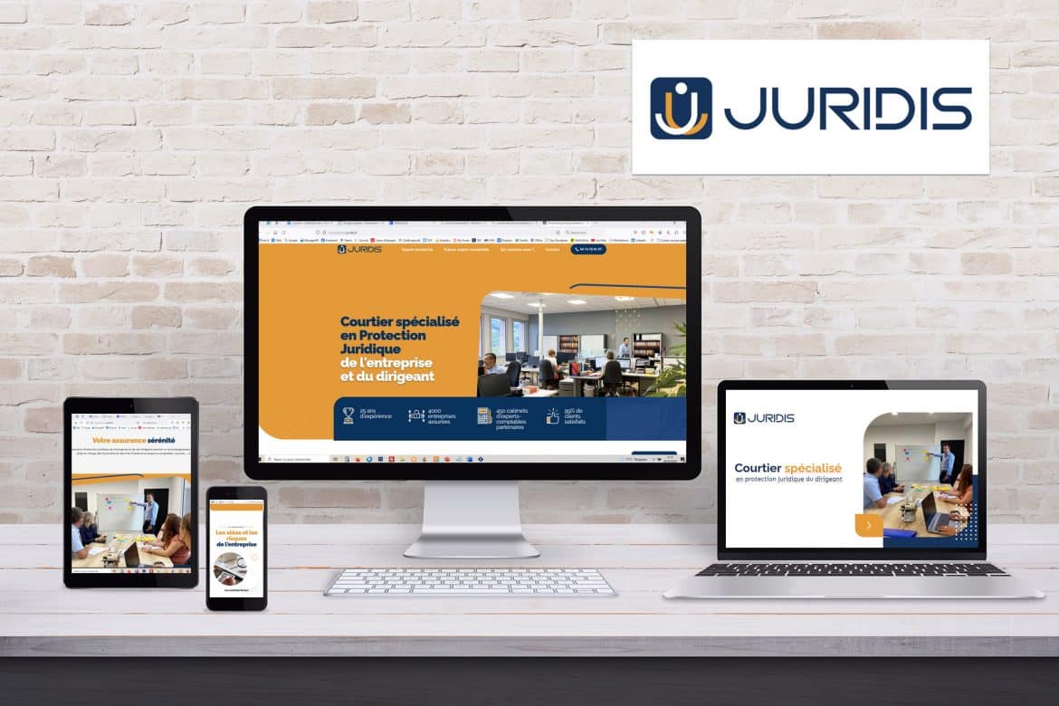 Réalisation Novadeo — Juridis - identité visuelle et site internet (courtage protection juridique)