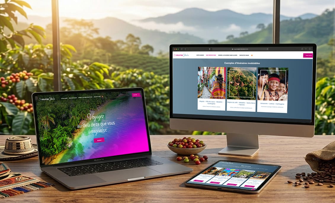 Réalisation Novadeo — R-Evolution Colombie - refonte de site internet (agence réceptive DMC)