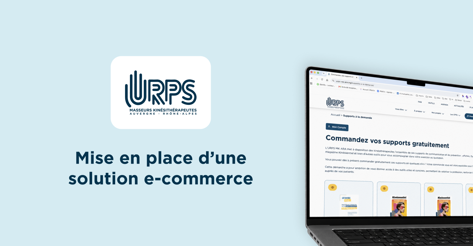 URPS MK ARA – Solution e-commerce — réalisation Pilot'in