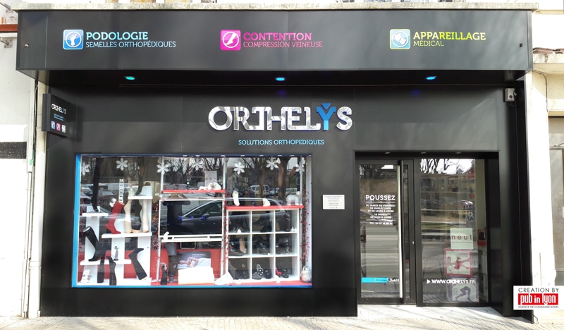 Orthelys — enseignes et habillage de façade