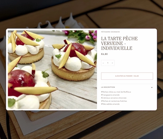 Pâtisserie Degraeve — boutique e-commerce Shopify