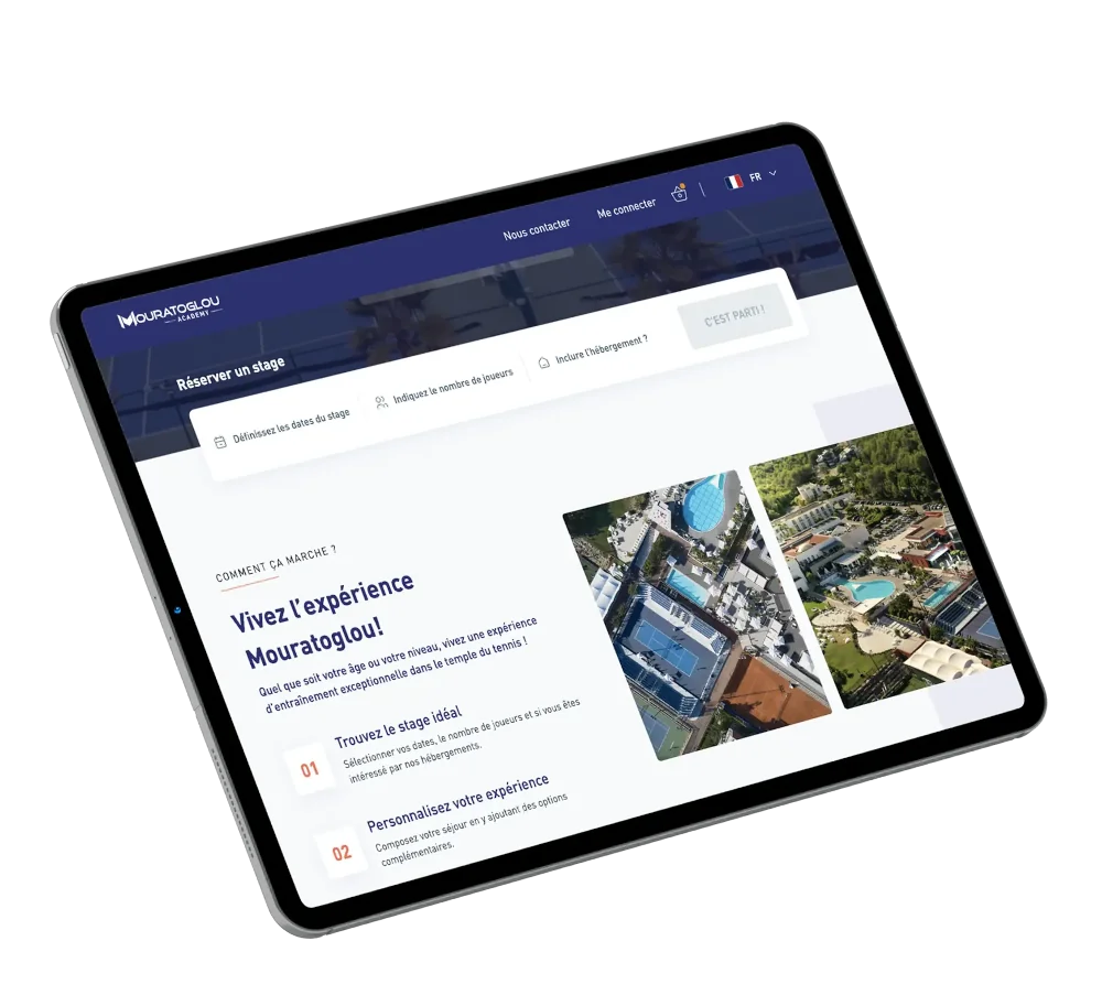 Mouratoglou Academy — ERP et outil de gestion sur-mesure